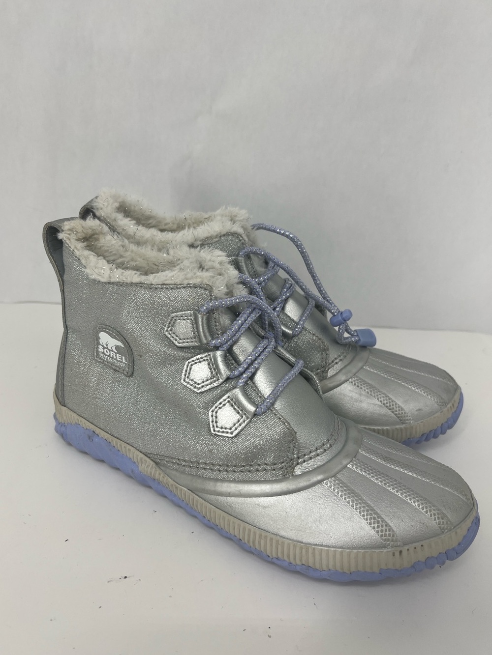 Sorel x Disney Frozen Silver Waterproof Winter Boots with Fleece Lining
